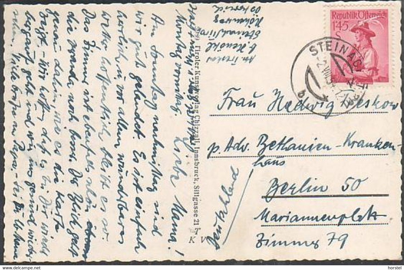 Austria - 6150 Steinach Am Brenner - Gschnitztal - Alte Ansicht - Nice Stamp (1954) - Steinach Am Brenner