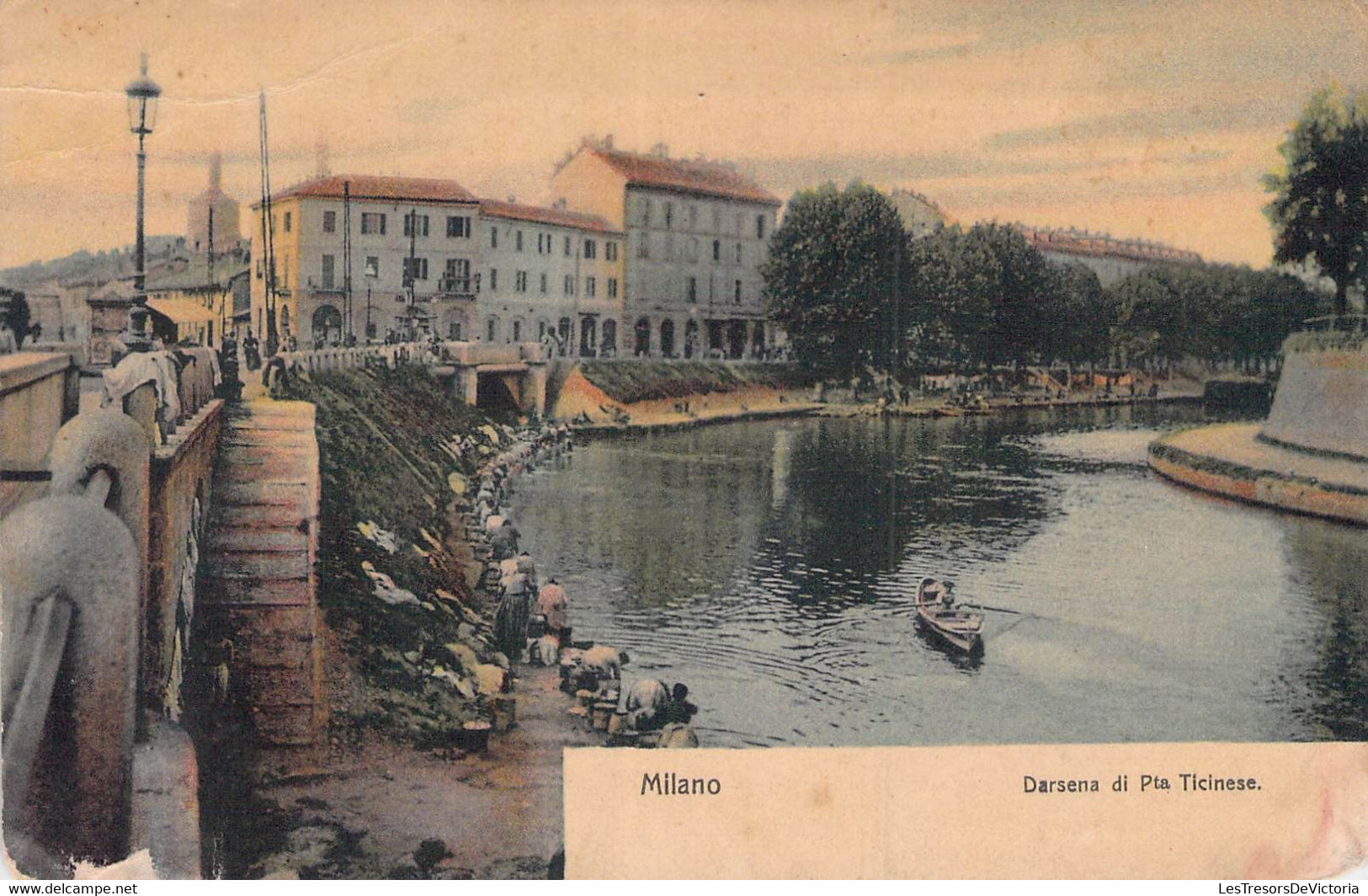 CPA - Italie - MILANO - Darsena Di Pta Ticinese - Colorisée - Edit WHM Luxus N°20 - Milano (Mailand)