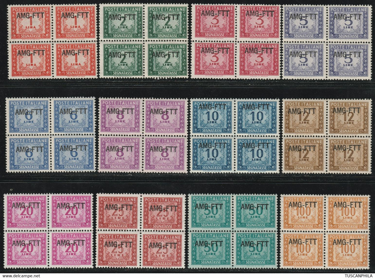 Segnatasse Serie Completa In Quartine Sass S.52 MNH** - Segnatasse