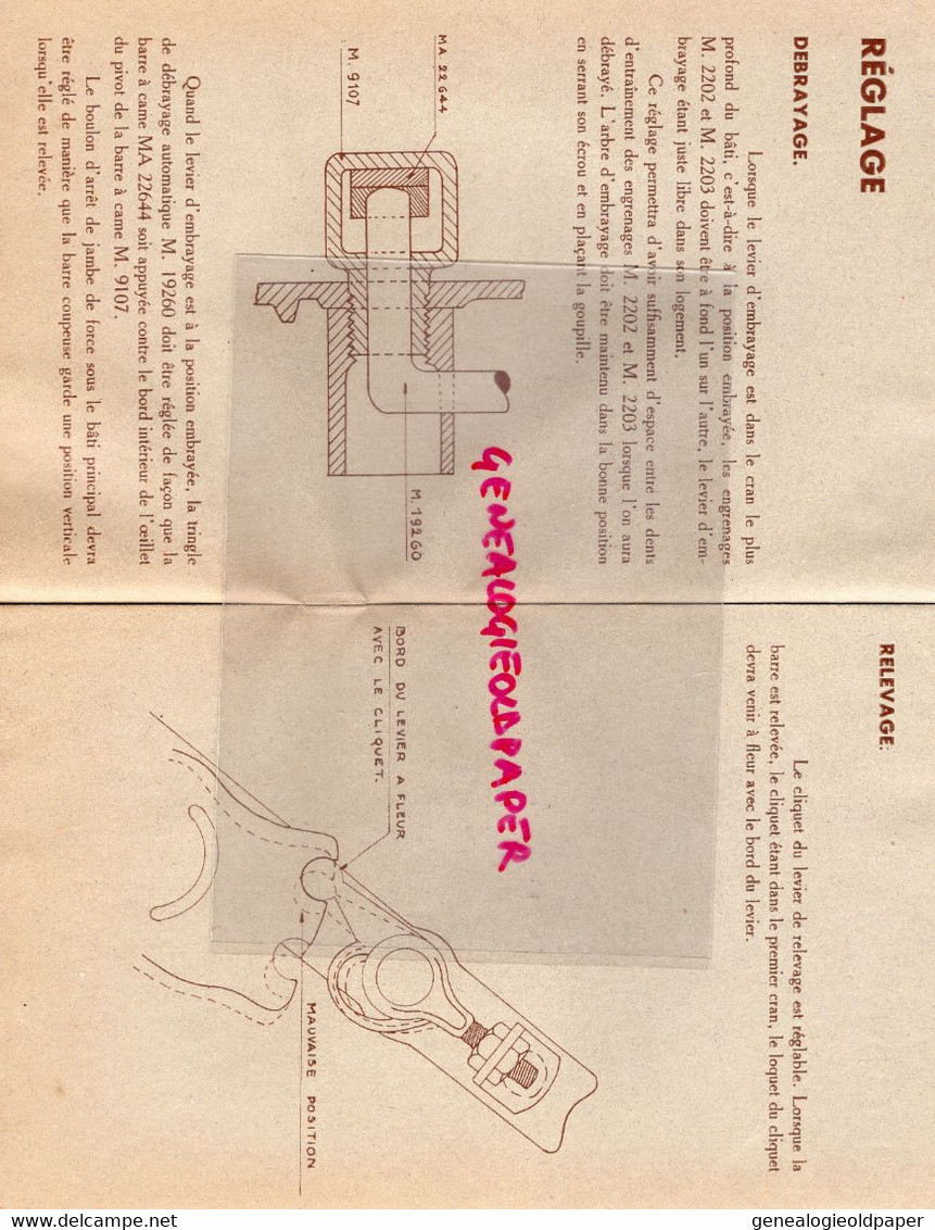 CATALOGUE MC CORMICK REGLAGE ENTRETIEN FAUCHEUSES FAUCHEUSE A GRAISSAGE AUTOMATIQUE - Landwirtschaft