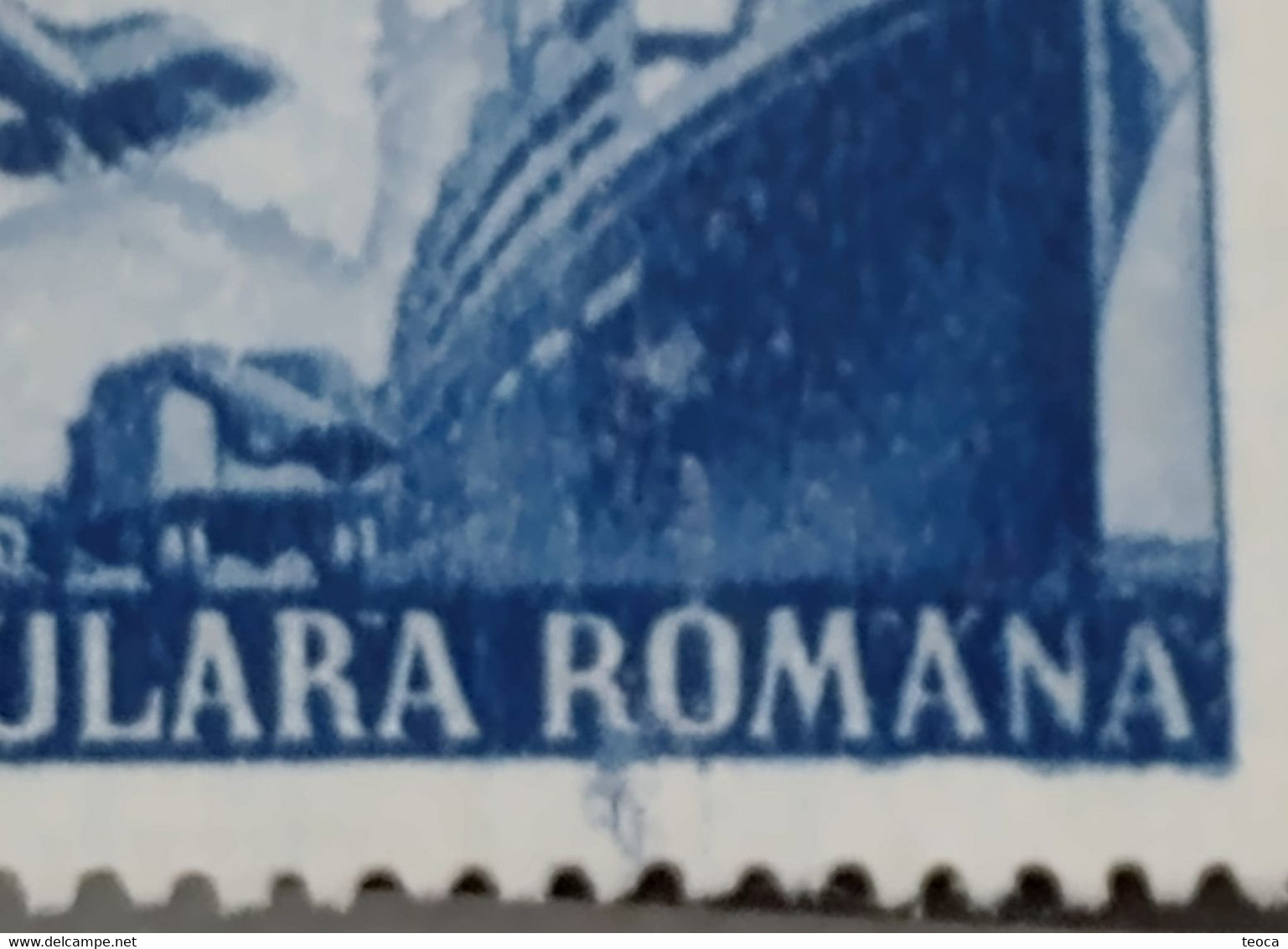 Stamps Errors Romania 1952 Mi 1364 Printed With Misplaced Surcharge 3bani, Vertical Line On Wing,FLY,airmail Unused - Errors, Freaks & Oddities (EFO)