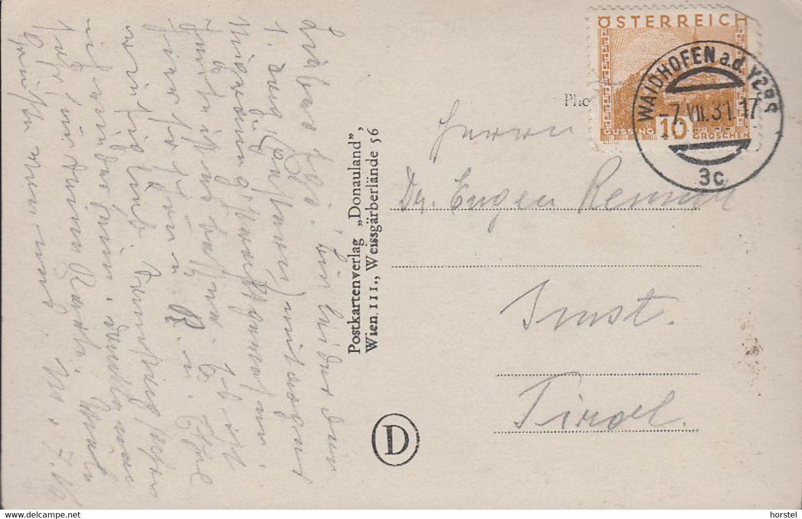 Austria - 3340 Waidhofen An Der Ybbs - Mit Zeller Hochbrücke - Nice Stamp 1931 - Waidhofen An Der Ybbs