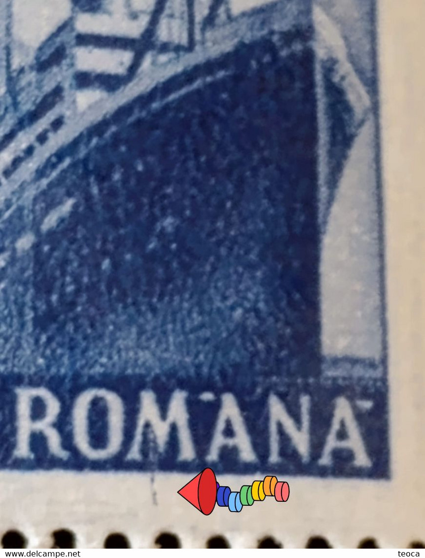 Stamps Errors Romania 1952 # MI 1364 Printed With Vertical Line "M" ,inverted WATERMARK RP,R Unused - Variedades Y Curiosidades