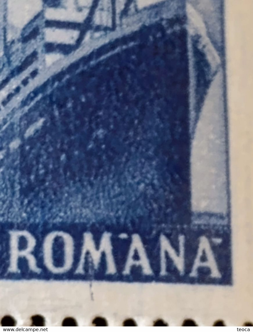 Stamps Errors Romania 1952 # MI 1364 Printed With Vertical Line "M" ,inverted WATERMARK RP,R Unused - Variétés Et Curiosités