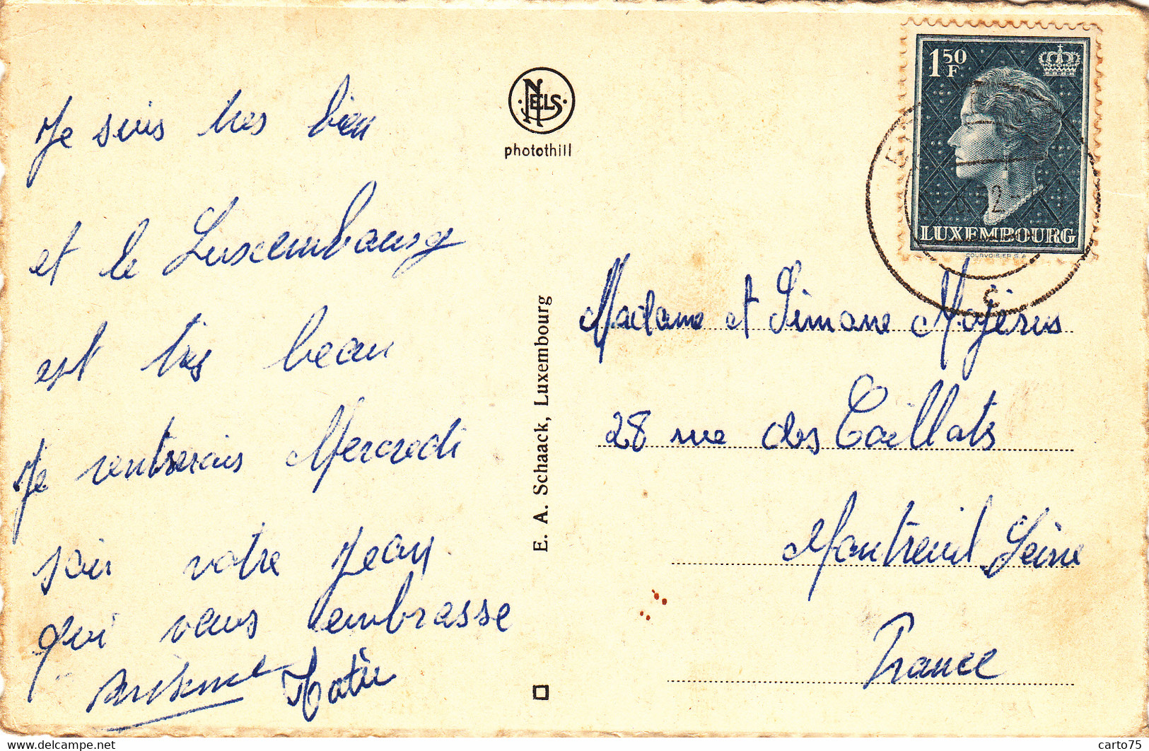 Luxembourg -  Petite Suisse Luxembourgeoise - Mullerthal - Postmarked 1952 - Müllerthal