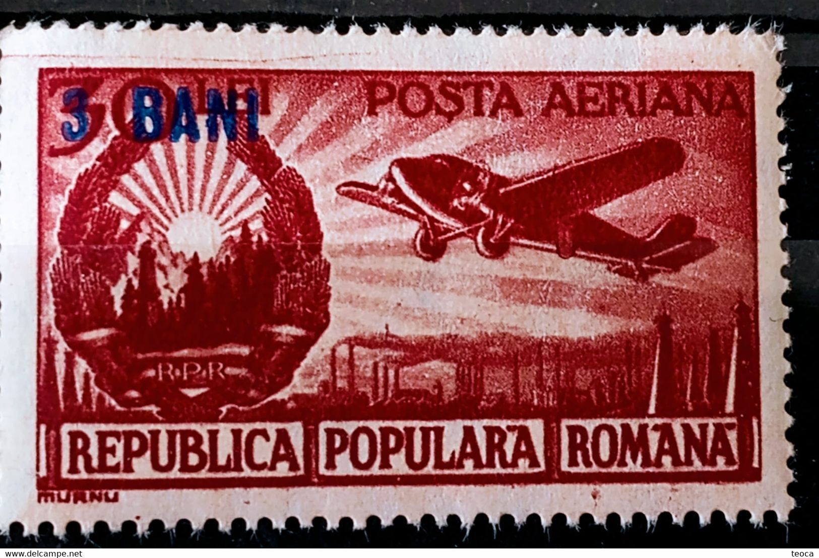 Stamps Errors Romania 1952 # 1362 Printed With Color Line And Circle Outside The Frame, - Varietà & Curiosità