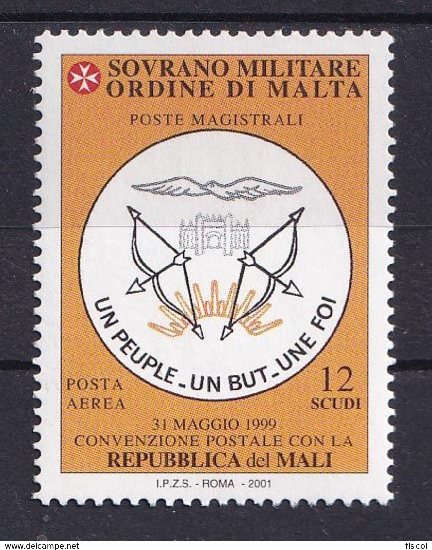 2001- SMOM - Convenzione Postale Repubblica Dal Mali - MNH ** - Sovrano Militare Ordine Di Malta