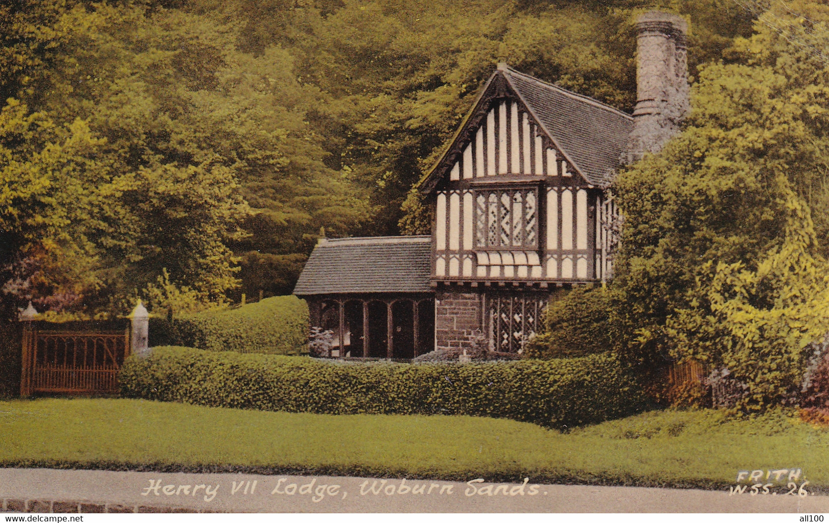 A18260 - WOBURN SANDS HENRY VII LODGE FRITH'S POST CARD USED 1964 STAMP QUEEN ELIZABETH OF ENGLAND RECORDED DELIVERY - Buckinghamshire