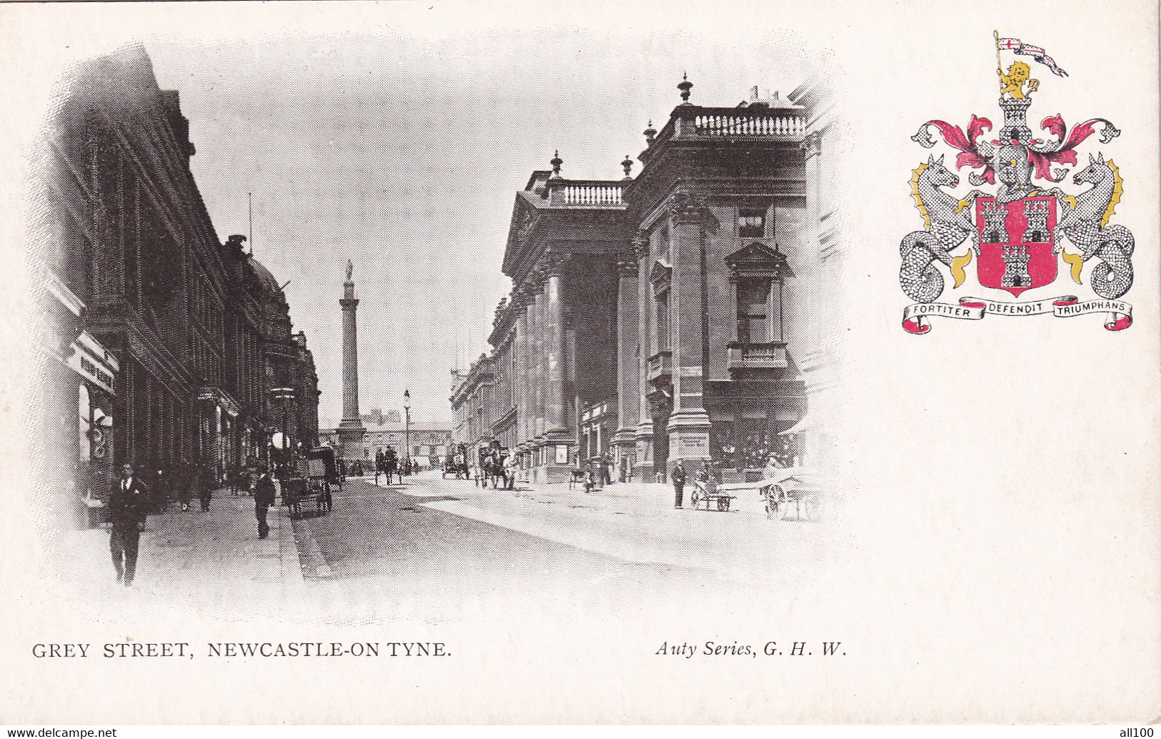A18277 - GREY STREET NEWCASTLE-ON TYNE AUTY SERIES G.H.W. POST CARD UNUSED - Newcastle-upon-Tyne