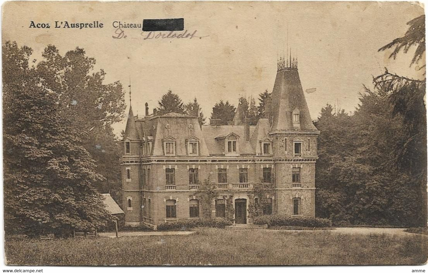 Acoz  L'Ausprelle   *  Château (de Dorlodot ?) - Gerpinnes