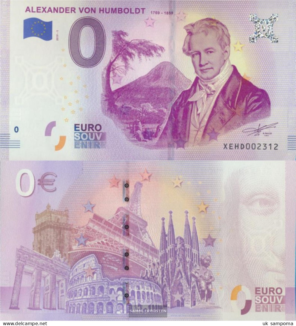 FRD (FR.Germany) Souvenirschein Alexander Of Humboldt Uncirculated 2019 0 Euro Alexander Of Humboldt - Andere & Zonder Classificatie