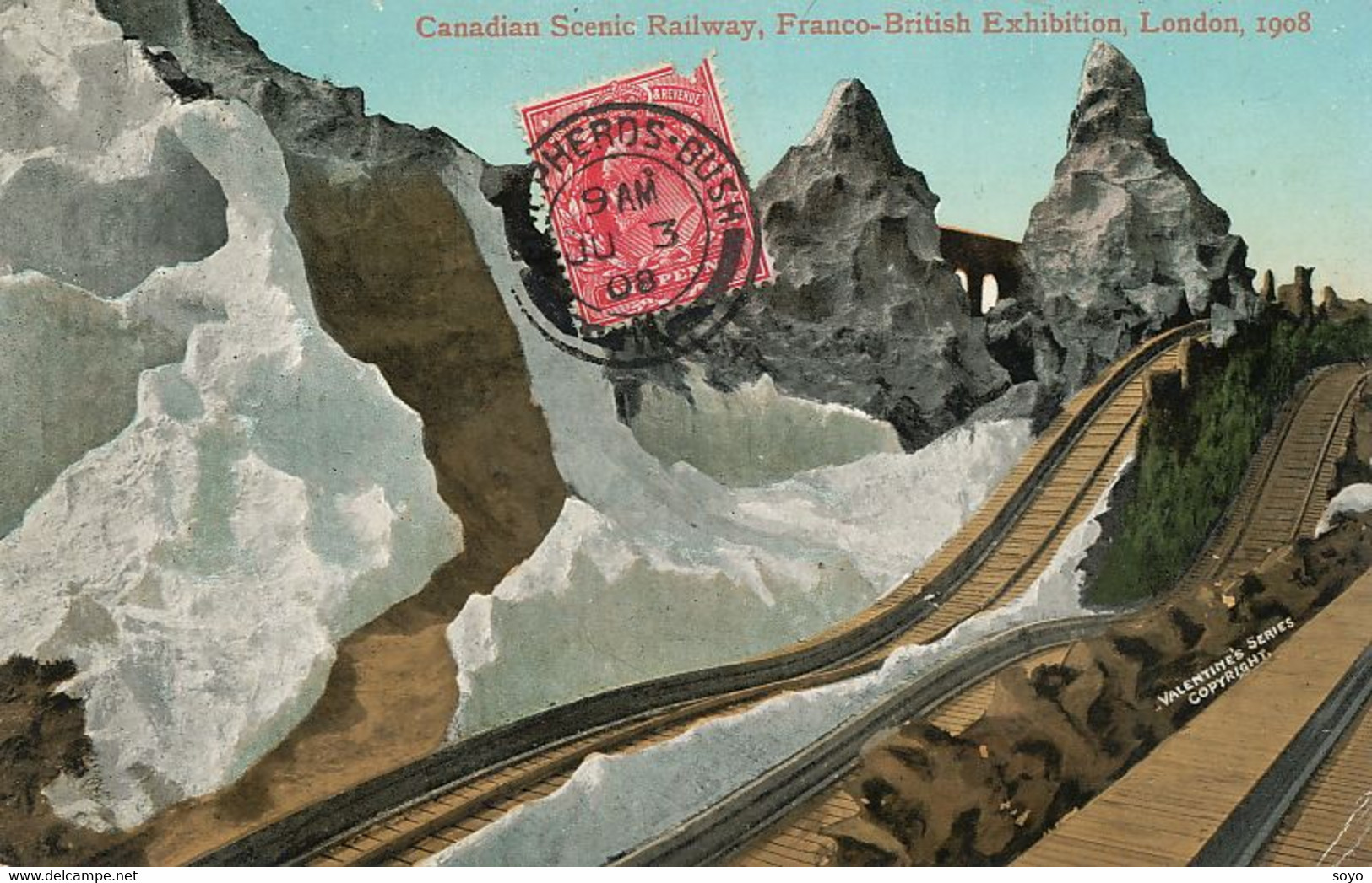 Canadian Scenic Railway Franco British Exhibition 1908 Used From Shepherds Bush - Kunstbauten