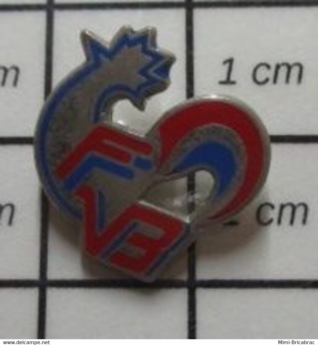 2122 Pin's Pins / Beau Et Rare / THEME : ANIMAUX / COQ TRICOLORE FFVB FEDERATION FRANCAISE DE VOLLEY-BALL - Volleyball