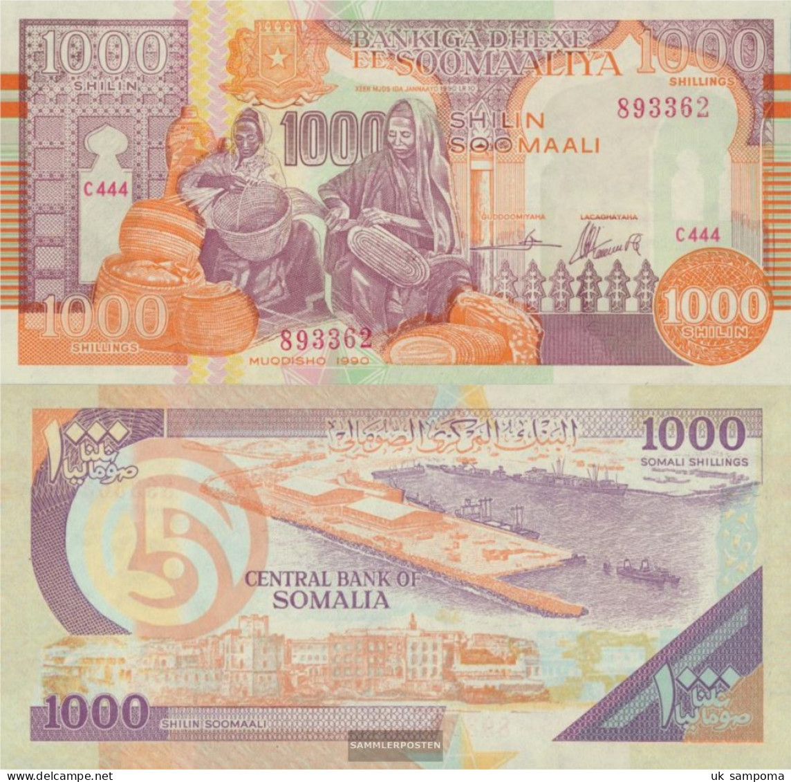 Somalia Pick-number: R10 Uncirculated 2000 1.000 Shillings - Somalie