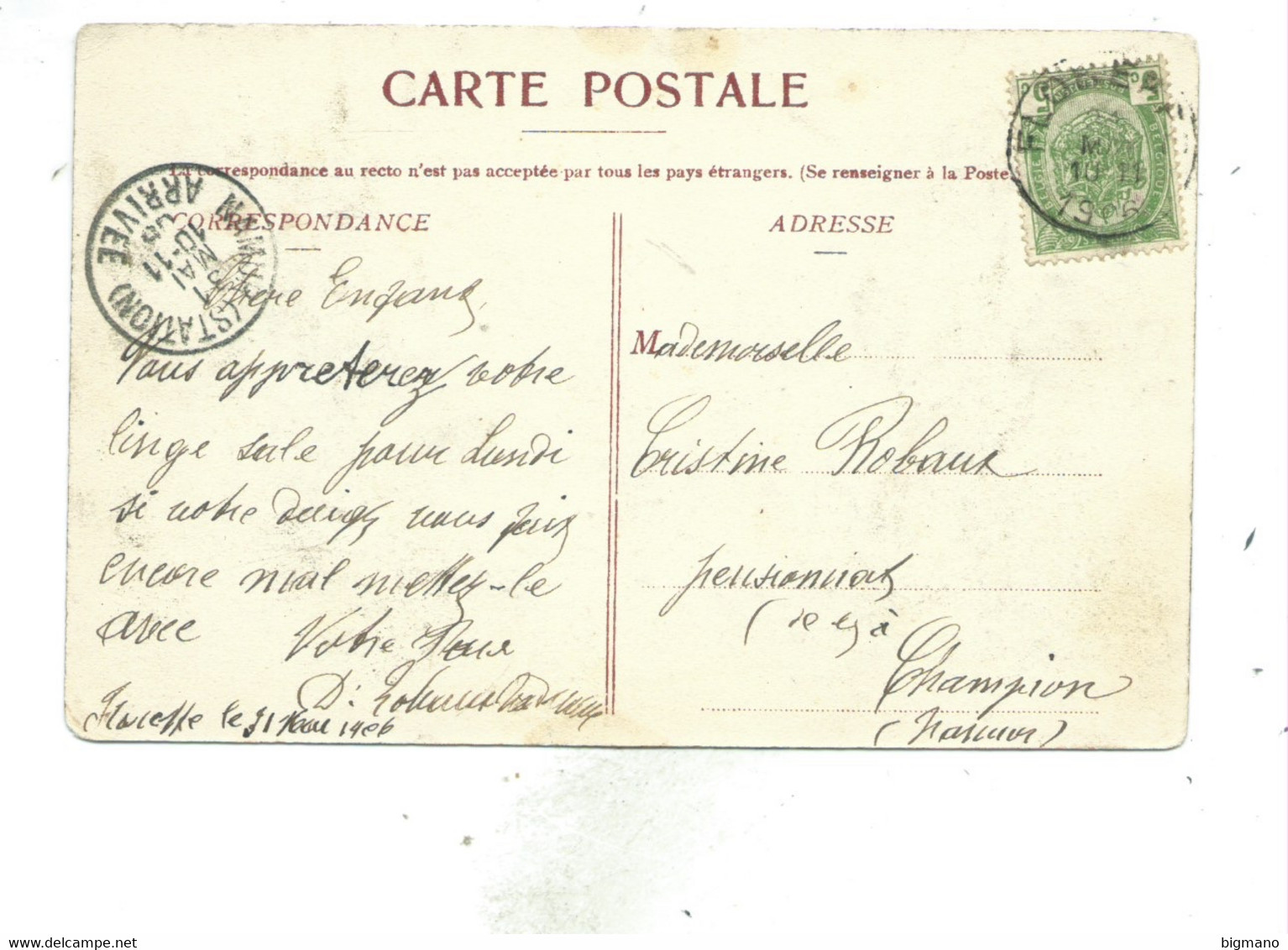 Floreffe. Orage Inondations Du 14 Mai 1906 La Place De Floreffe Vue De La Poste - Floreffe
