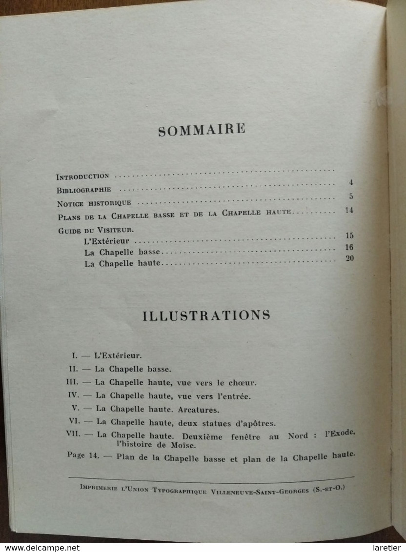 Petit livre : LA SAINTE-CHAPELLE par Wanda Rabaud - Paris - Seine (75)