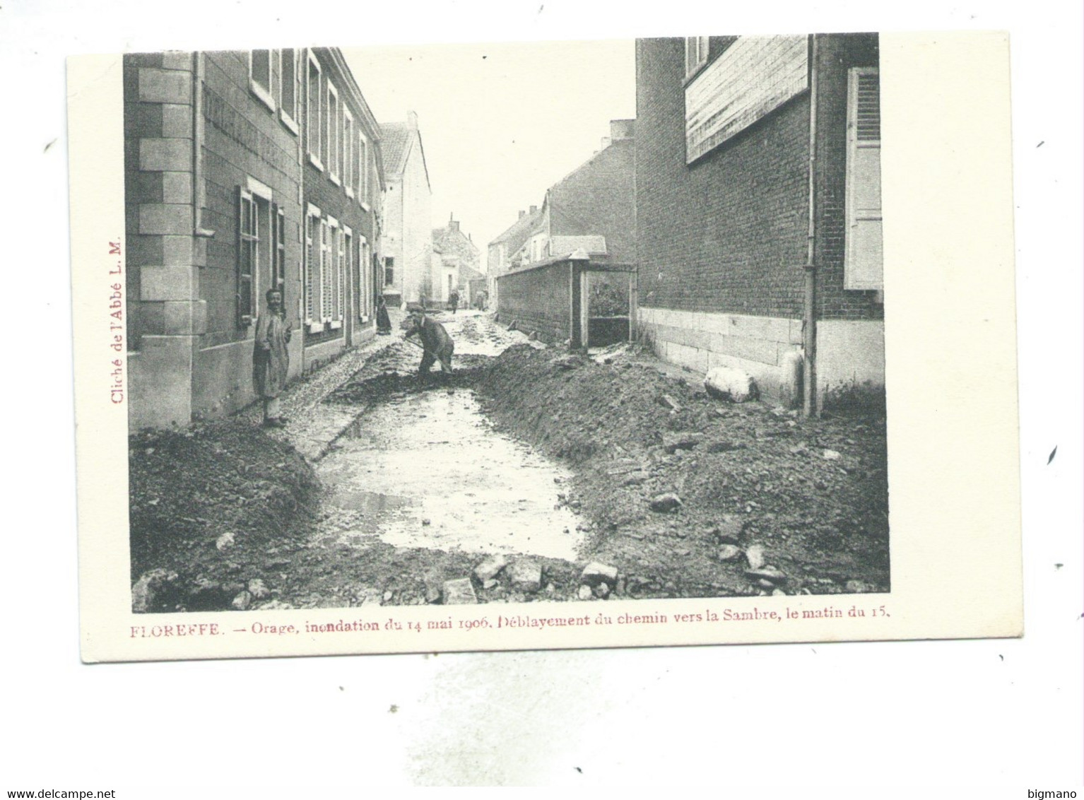 Floreffe. Orage Inondations Du 14 Mai 1906 Déblayement Du Chemin Vers La Sambre - Floreffe