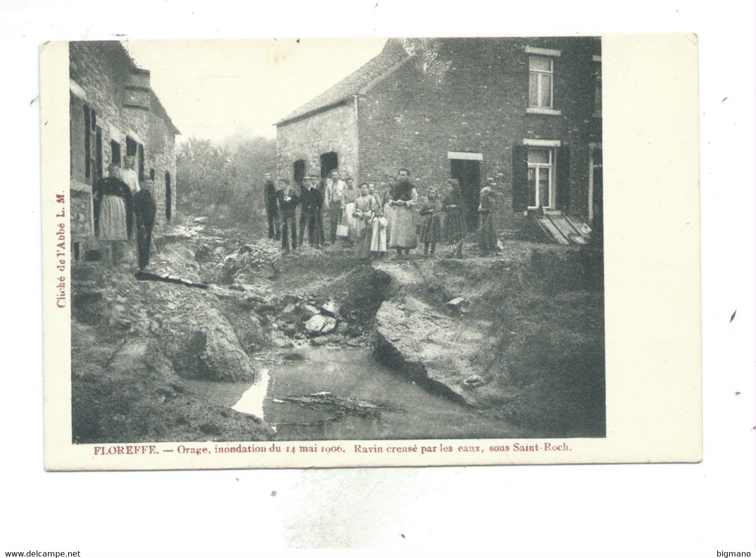 Floreffe. Orage Inondations Du 14 Mai 1906 Ravin Creusé Par Les Eaux Sous Saint-Roch - Floreffe