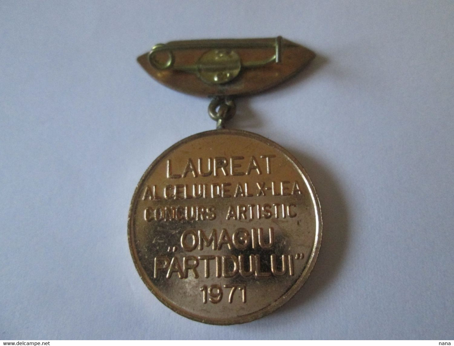 Rare! Medaille Roumaine:Laureat Du Concours Artistique 1971/Romanian Winner Of The 1971 Artistic Competition Medal - Autres & Non Classés