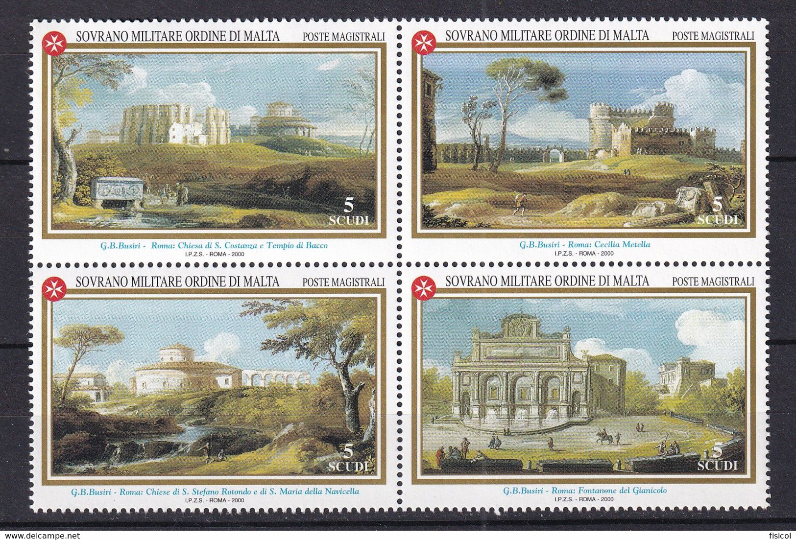 2000- SMOM - Antiche Vedute - MNH ** - Sovrano Militare Ordine Di Malta