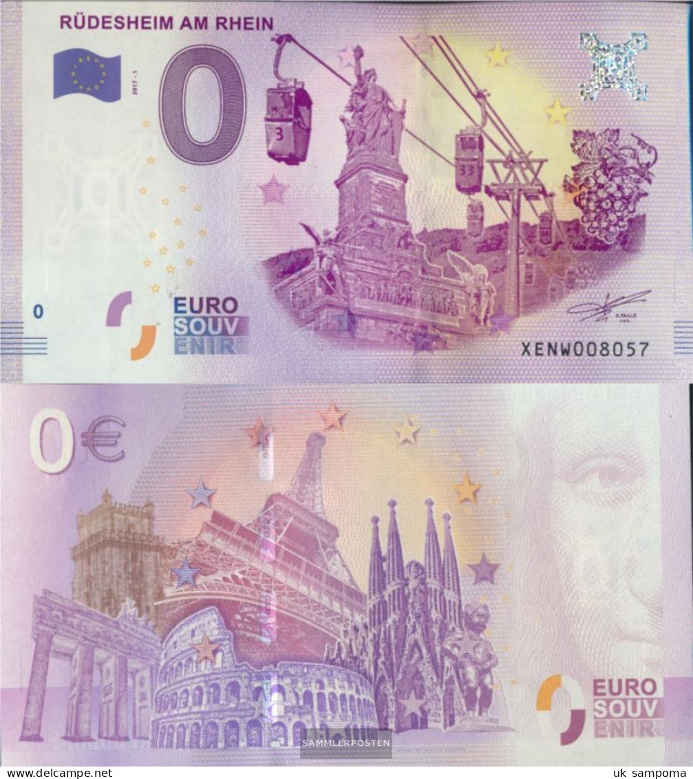 FRD (FR.Germany) Souvenirschein Rüdesheim On Rhein Uncirculated 2017 0 Euro Rüdesheim On Rhein - Other & Unclassified