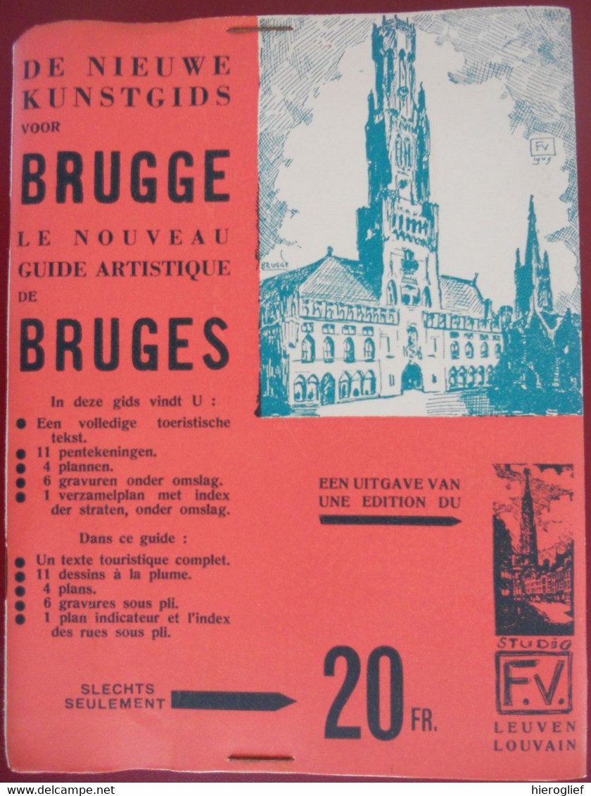 De Nieuwe Kunstgids Voor BRUGGE //  Le Nouveau Guide Artistique De BRUGES - VANDER VEKEN Plannen Gravures D'art - Oud