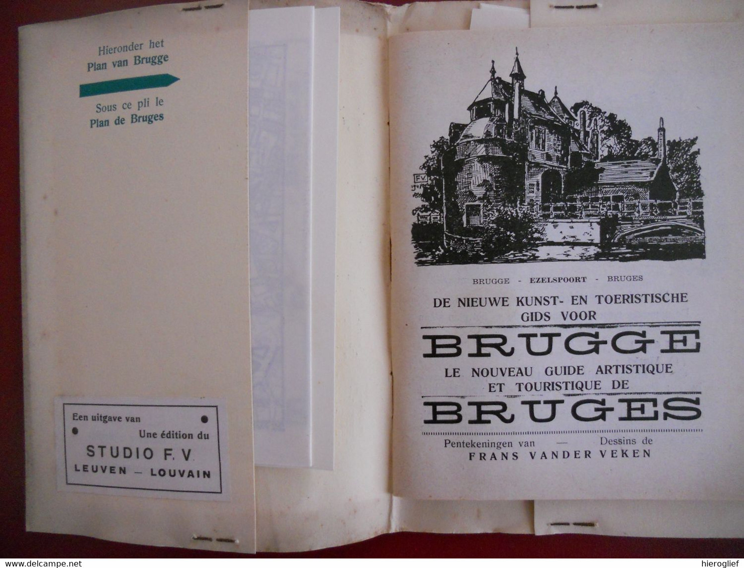 De Nieuwe Kunstgids Voor BRUGGE //  Le Nouveau Guide Artistique De BRUGES - VANDER VEKEN Plannen Gravures D'art - Antiquariat