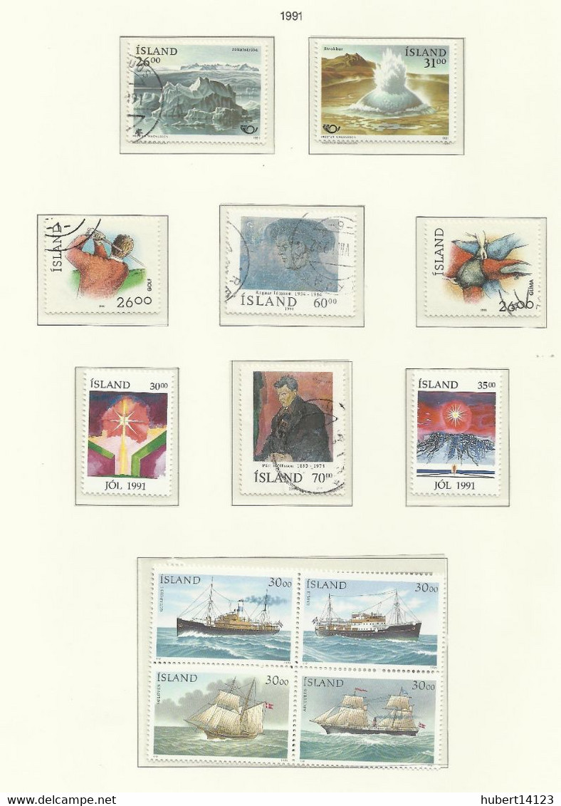 ISLANDE 1991  N° 691 à 712 + BLOC N° 12 - Altri & Non Classificati