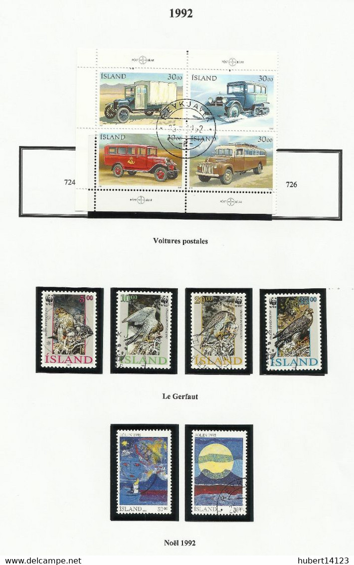 ISLANDE 1992  N° 713 à 732 + BLOC N° 13 - Other & Unclassified