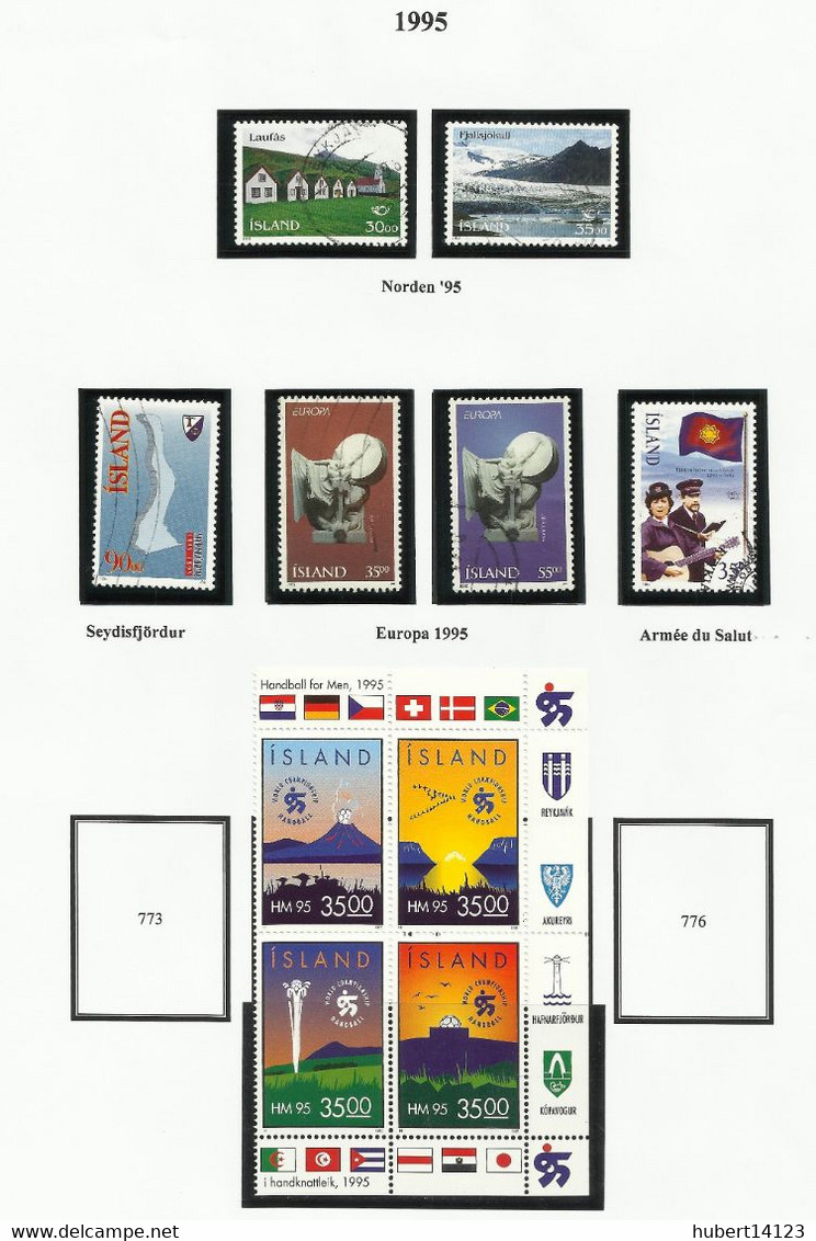 ISLANDE 1995  N° 771 à 792 + BLOC N° 18 - Autres & Non Classés