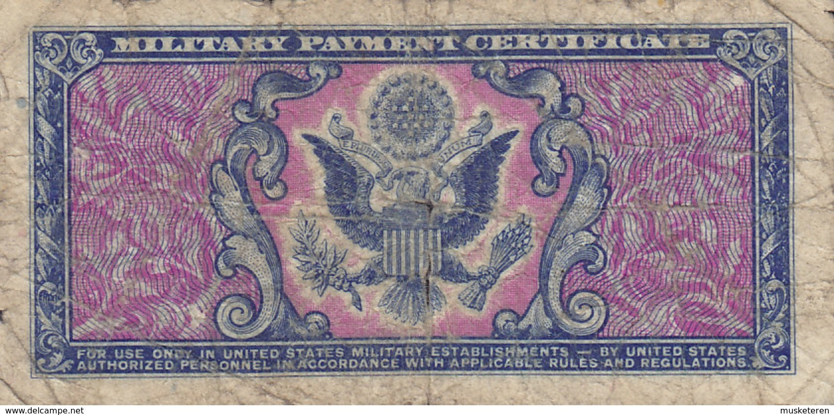 United States Of America - 10 CENTS Military Payment Certificate 1951-54 Series 481 D 07219995 D (2 Scans) - 1951-1954 - Serie 481