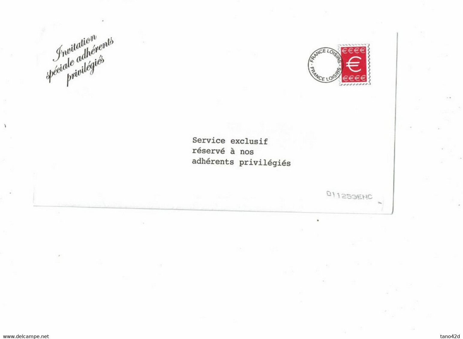 GMZ -  PSEUDO  PUBLICITE FRANCE LOISIRS 5 ENVELOPPES AVEC ET SANS MILLESIME - Enteros Privados