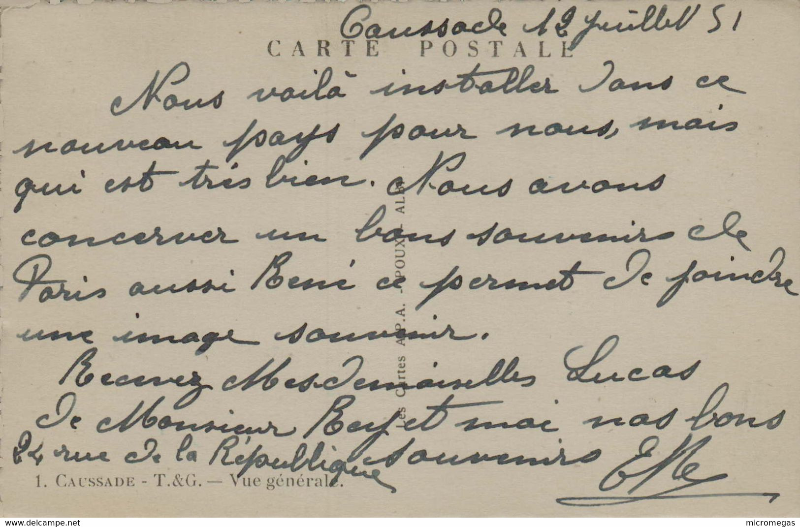 82 - CAUSSADE - Vue Générale - Caussade