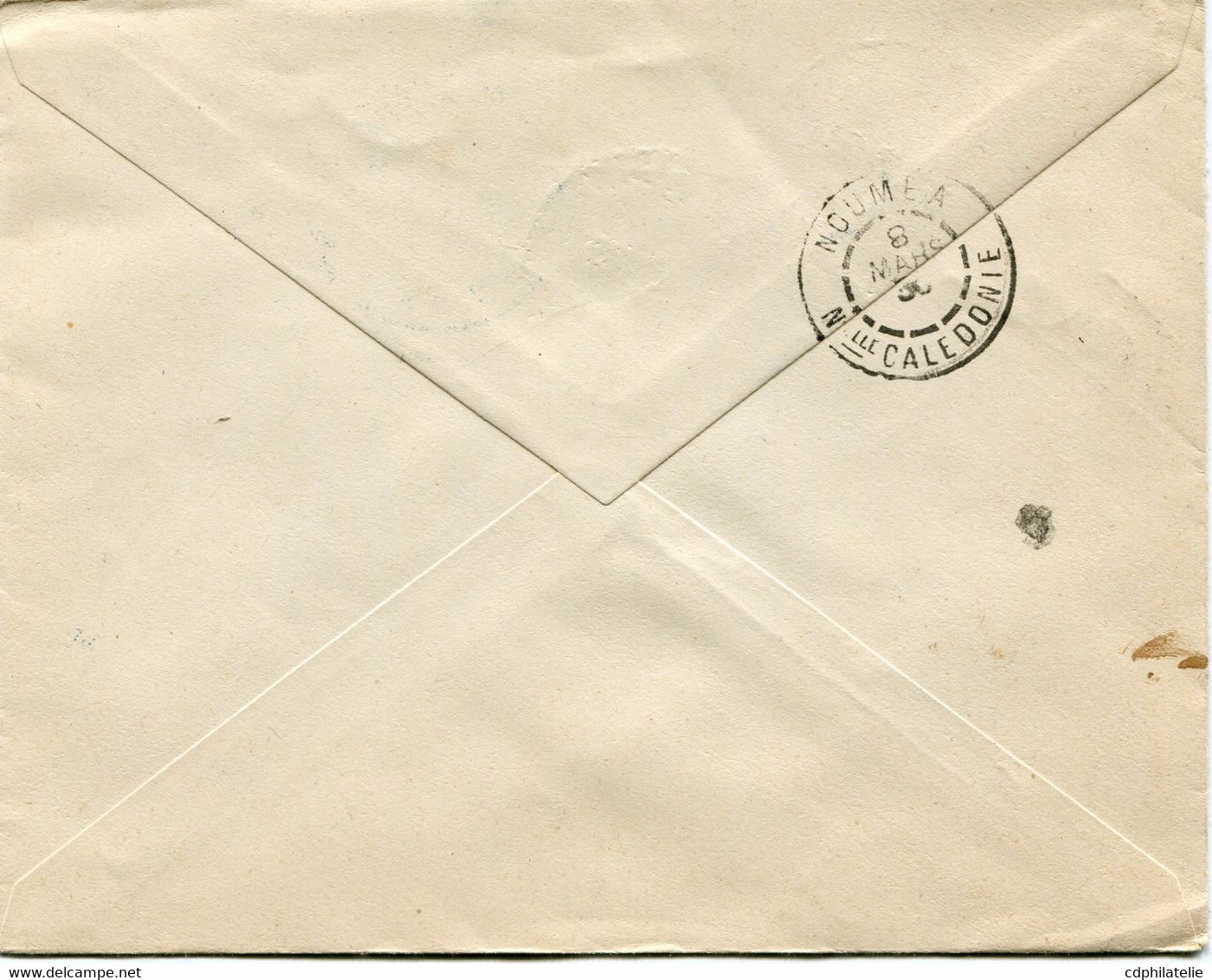 NOUVELLES-HEBRIDES LETTRE DEPART NEW HEBRIDES 6 MR 30 VILA TAXEE  A NOUMEA LE 17 JUIL 30 Nelle CALEDONIE (RARE) - Covers & Documents