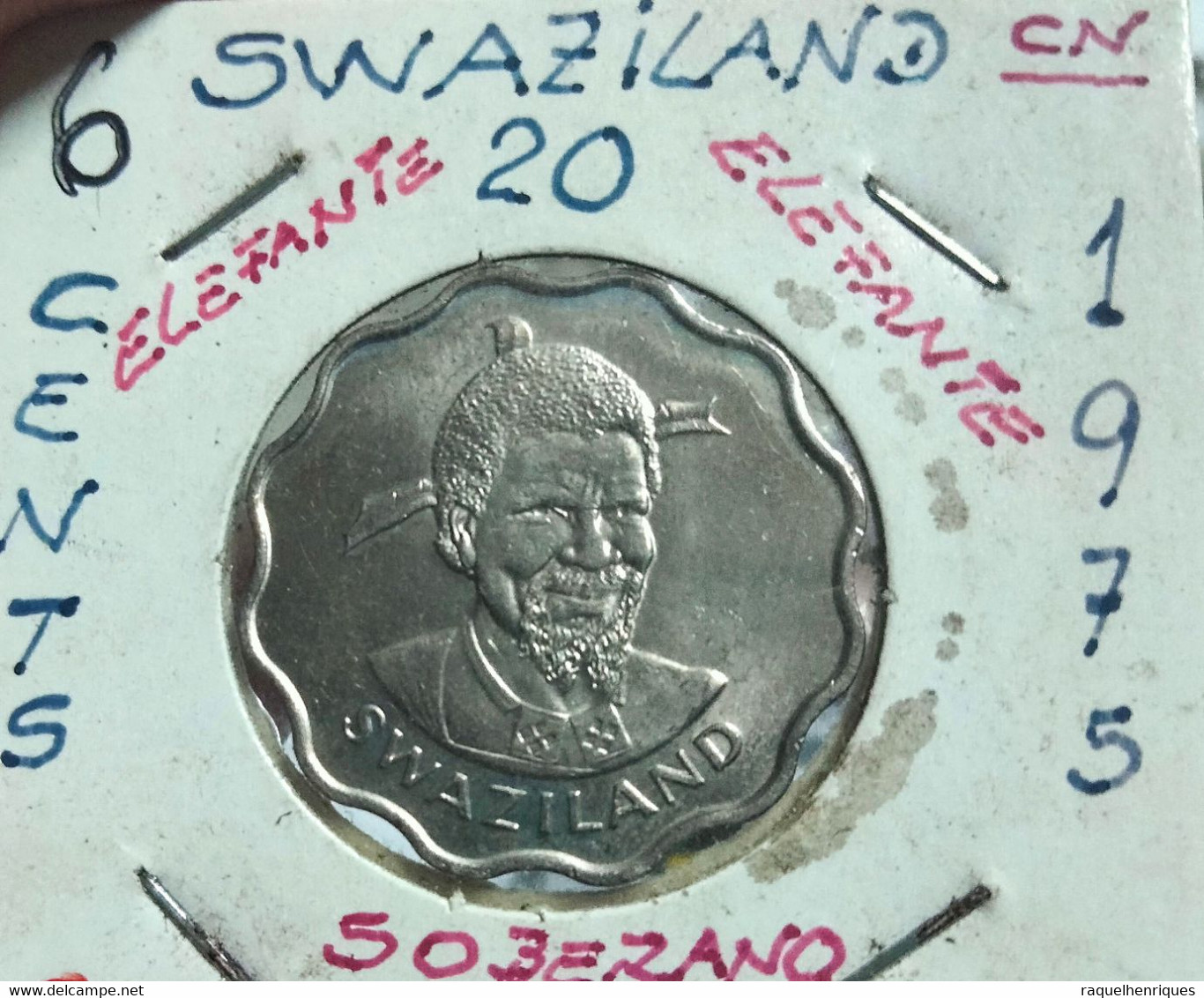 SWAZILAND 20 CENTS 1975 KM# 11 - Elephant (G#13) - Swaziland