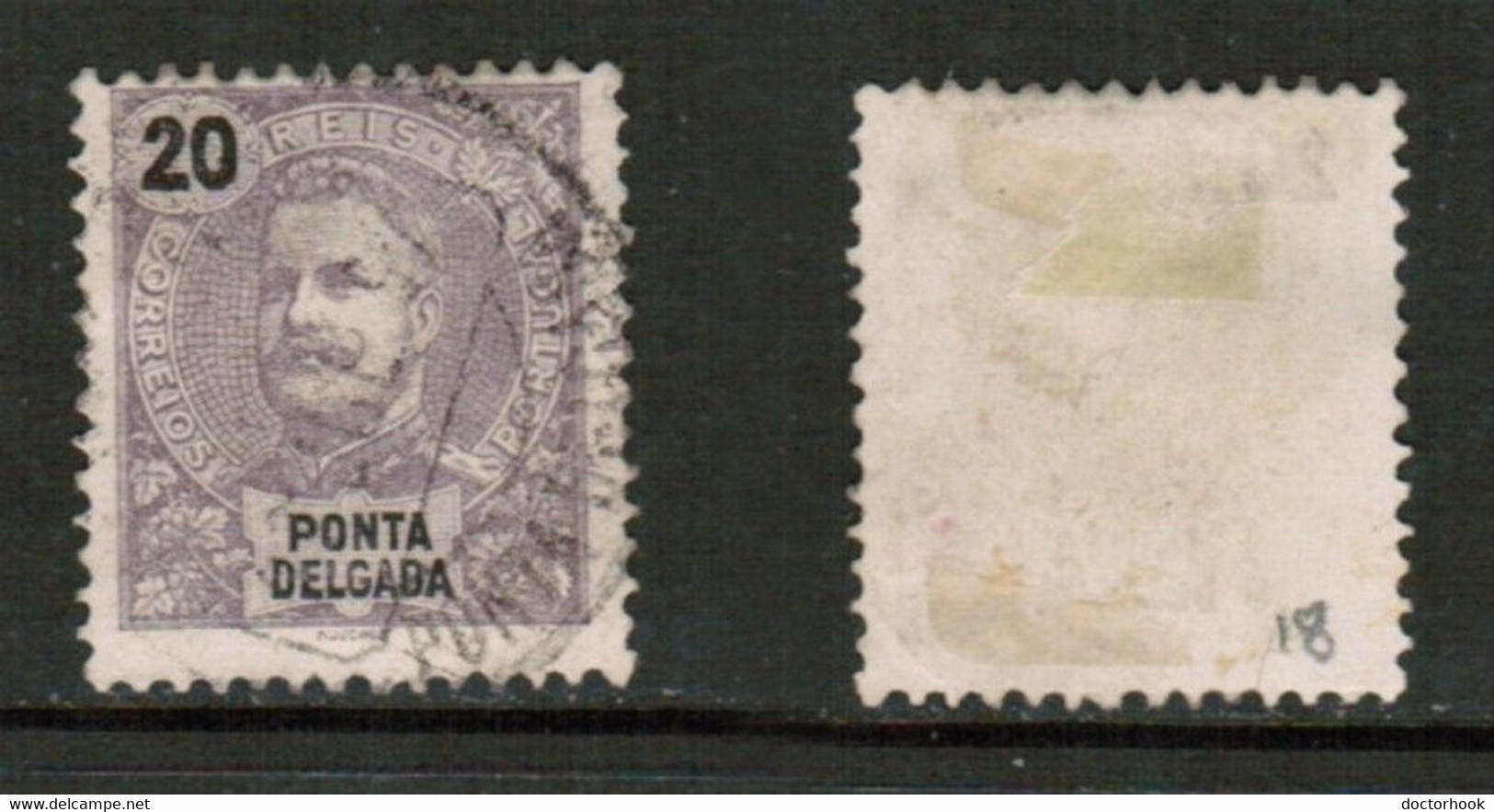 PONTA DELGADA   Scott # 18 USED (CONDITION AS PER SCAN) (Stamp Scan # 823-13) - Ponta Delgada