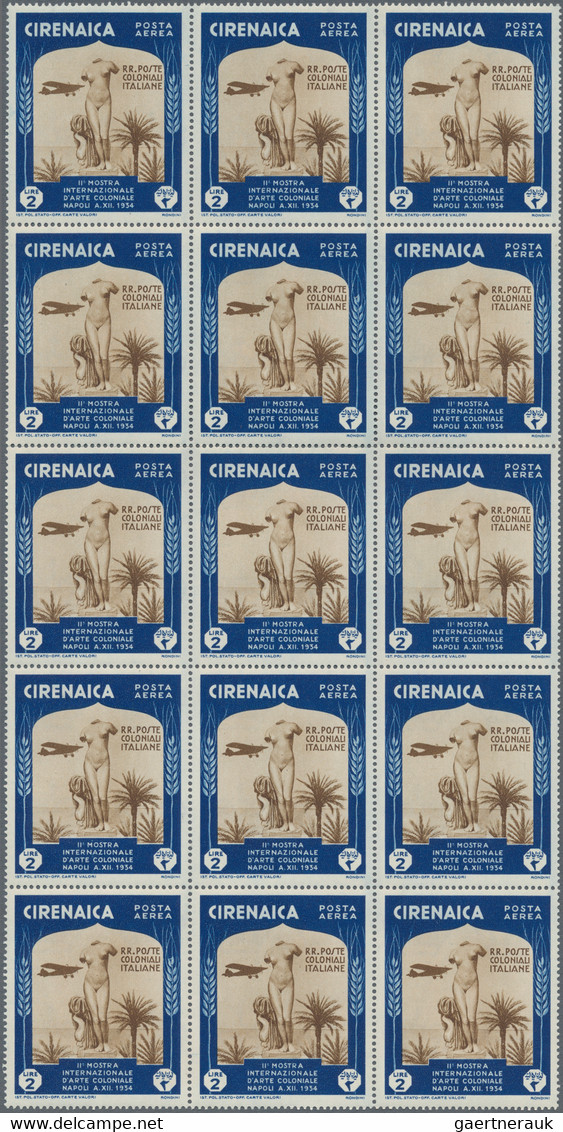 Italian Cirenaica: 1934, Naples Colonial Exhibition, 45 Complete Sets Of Twelve - Cirenaica