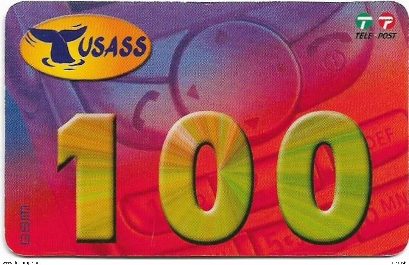 Greenland - Tusass - Purple Red Design, GSM Refill, 100kr. Exp. 01.03.2006, Used - Groenland