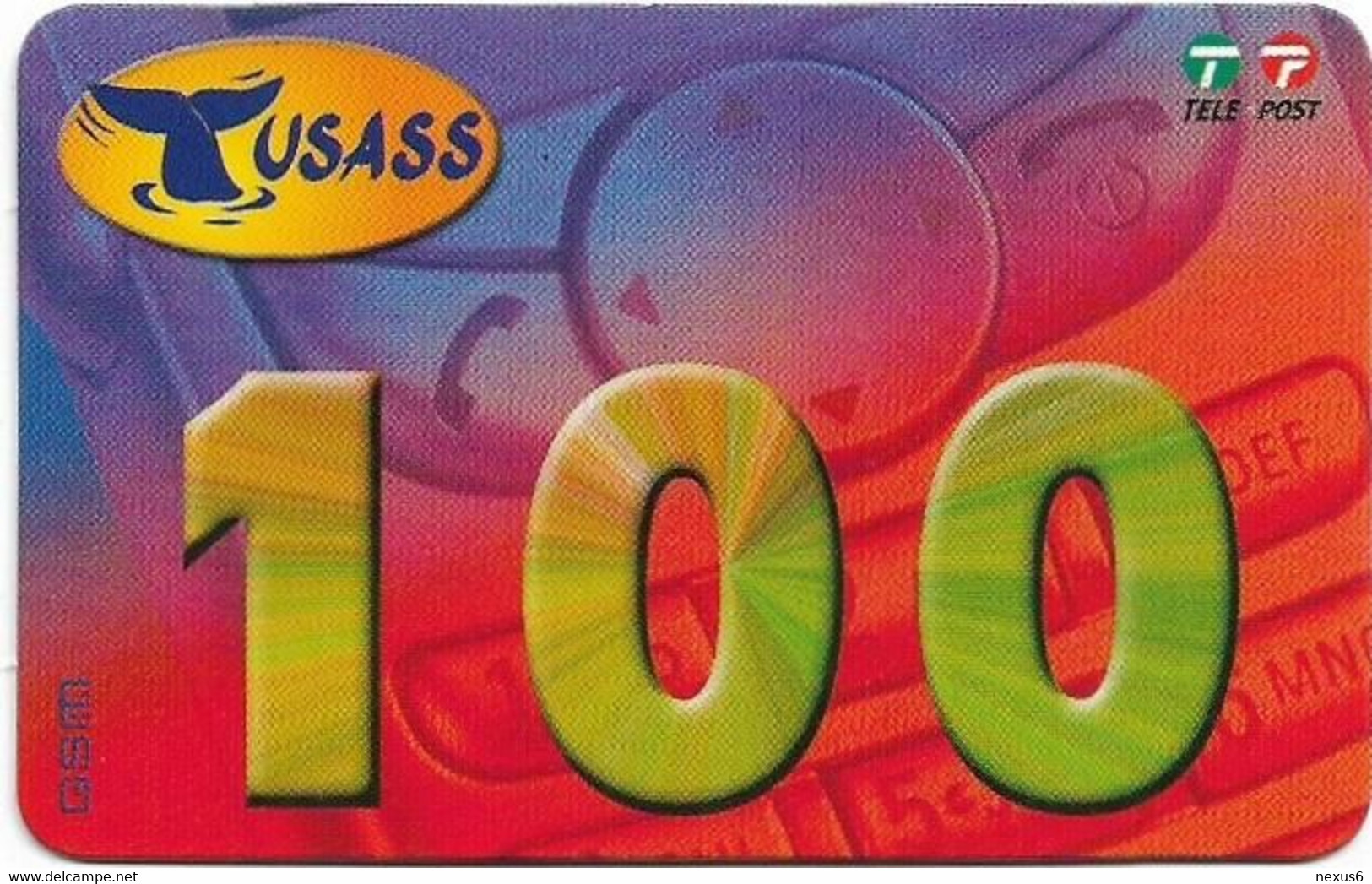 Greenland - Tusass - Purple Red Design, GSM Refill, 100kr. Exp. 01.09.2006, Used - Greenland