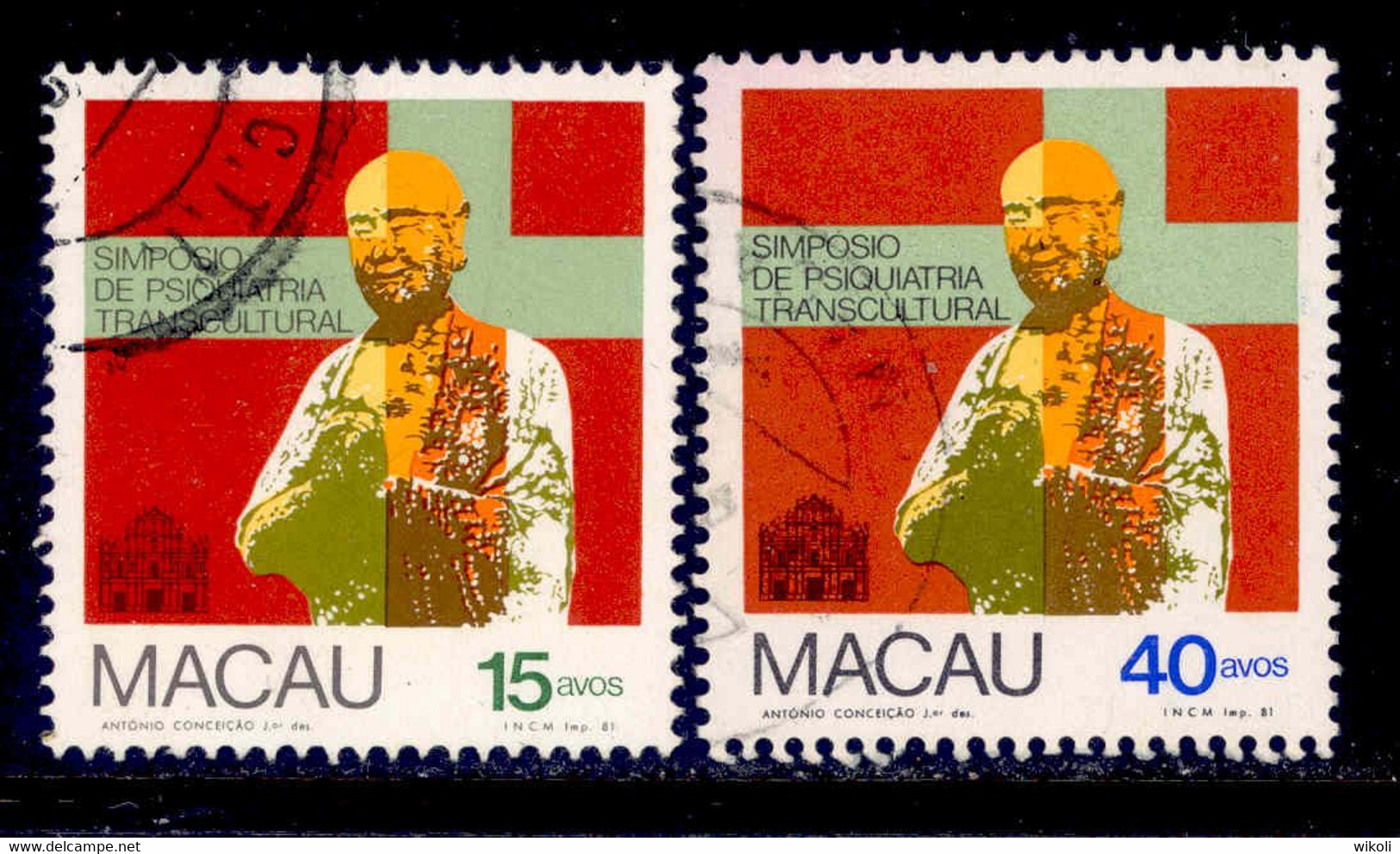 ! ! Macau - 1981 Psychiatric Symposium - Af. 454 & 455 - Used - Used Stamps