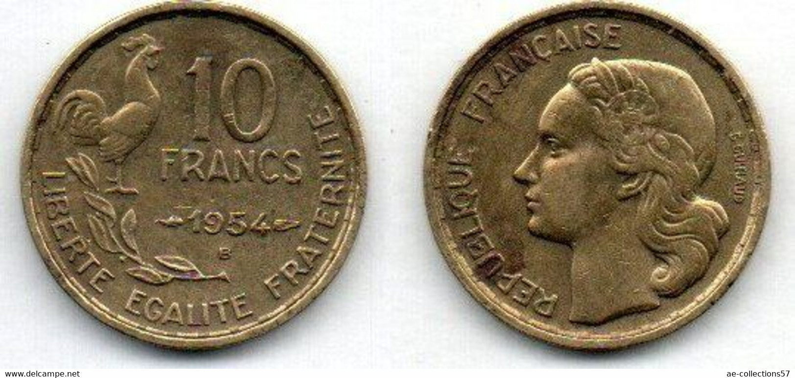 10 Francs 1954 B TB+ - 10 Francs