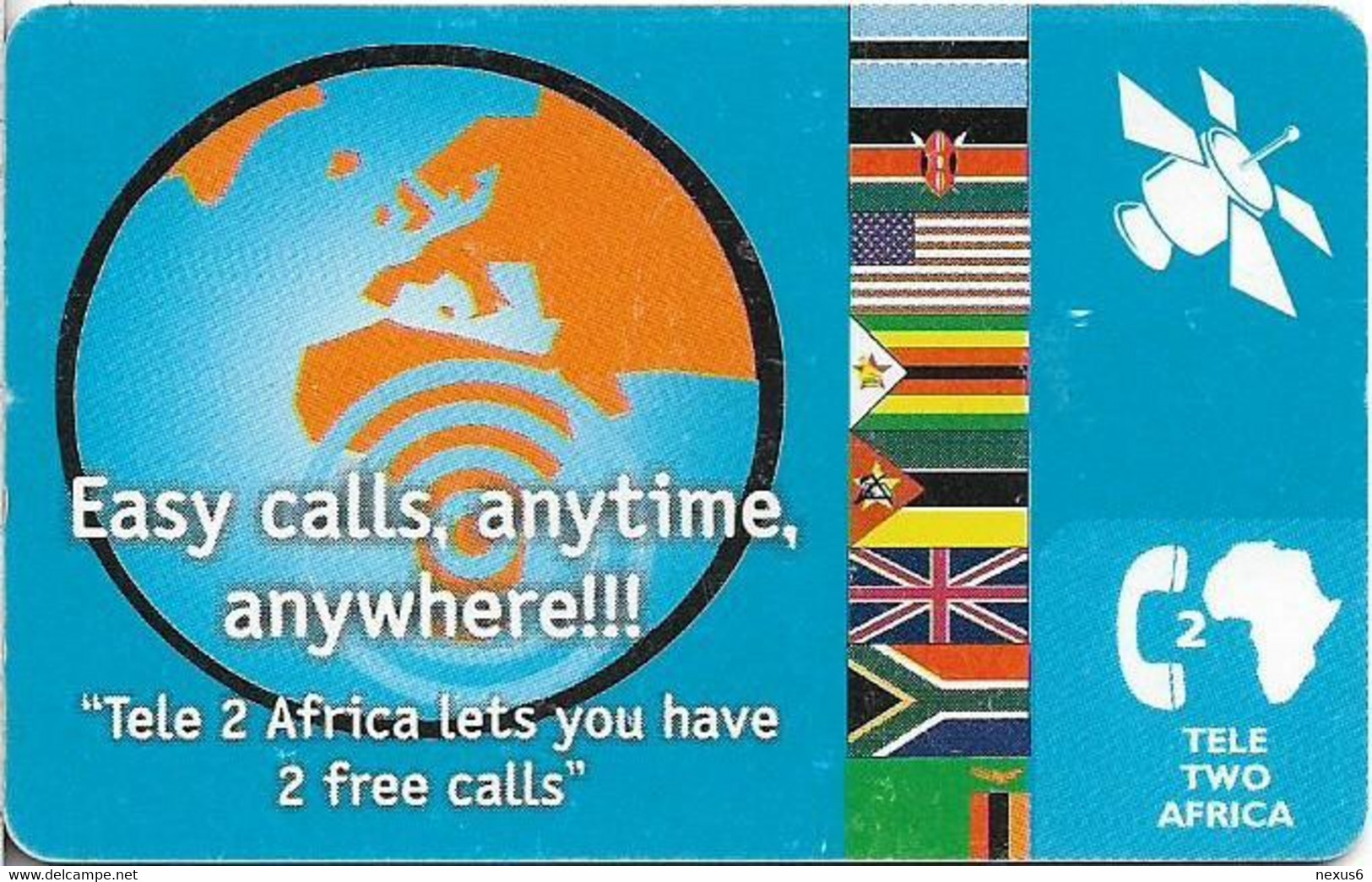Zambia - Tele Two - Easy Calls, Anytime, Anywhere, Siemens S35, 50Units, Used - Sambia