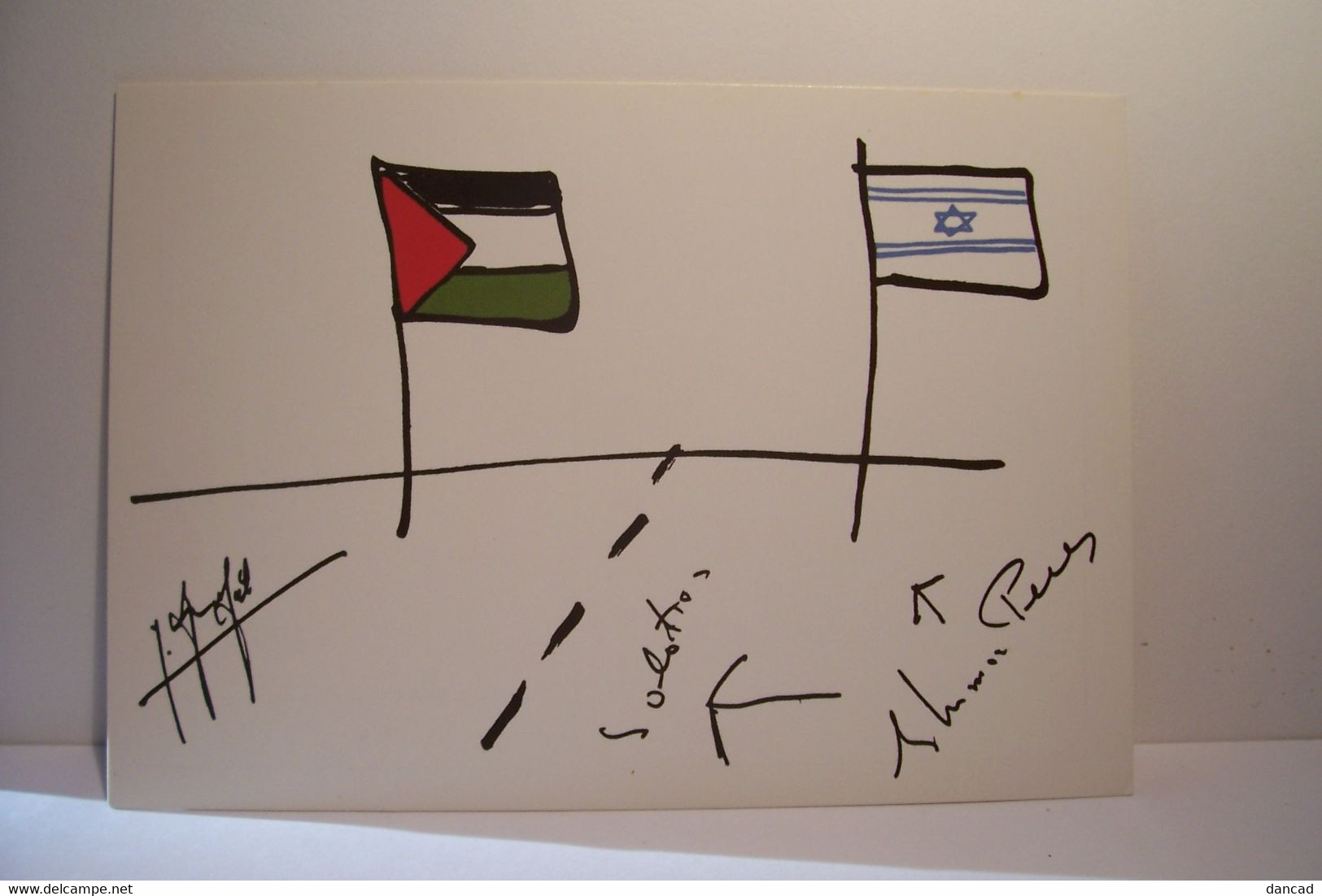 PLANTU  - Proche-Orient , 1991 Et 1992 : Dessins De Plantu Paraphé Par Yasser Arafat Et Shimon Pérès - Plantu