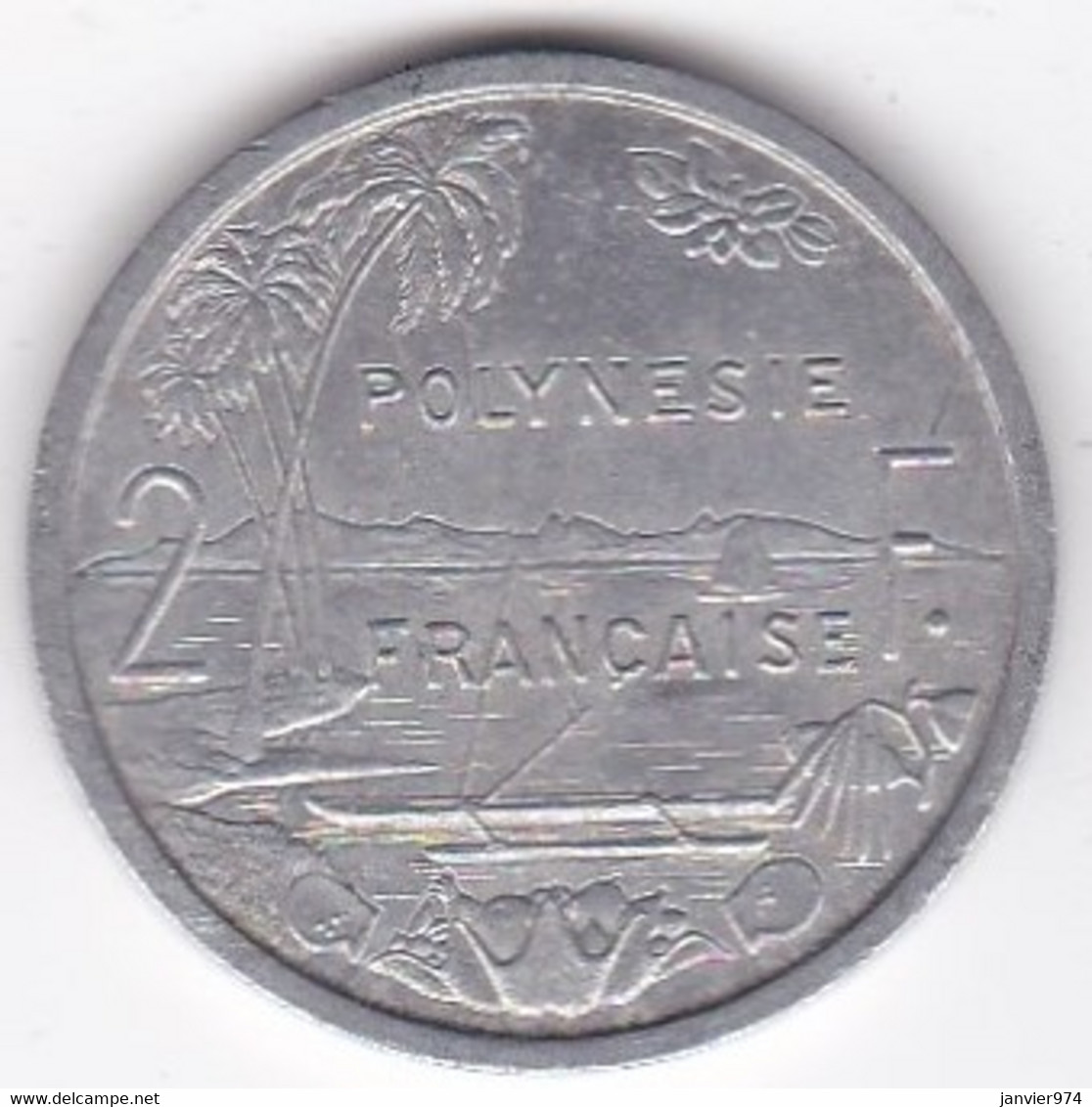 Polynésie Française . 2 Francs 1965, En Aluminium - Französisch-Polynesien