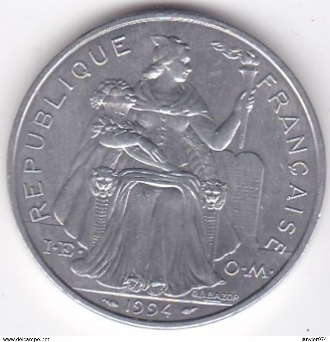 Polynésie Française . 5 Francs 1994, En Aluminium - Polynésie Française