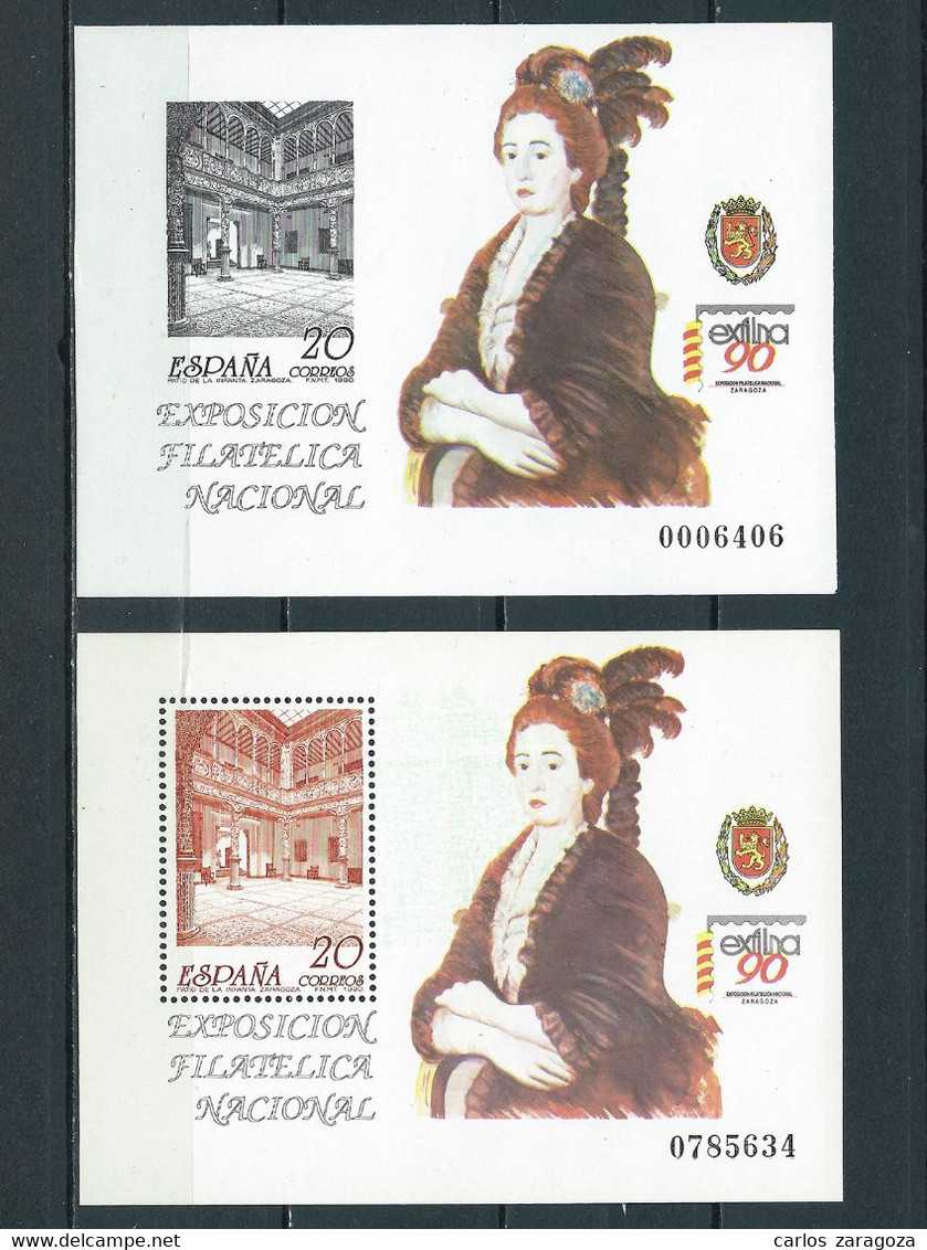 1990 ESPAGNE YT BF 42 Exfilna Bloc-feuillet + Épreuve D'artiste - ESPAÑA ED 3068 Hojita + Prueba De Lujo - Proofs & Reprints