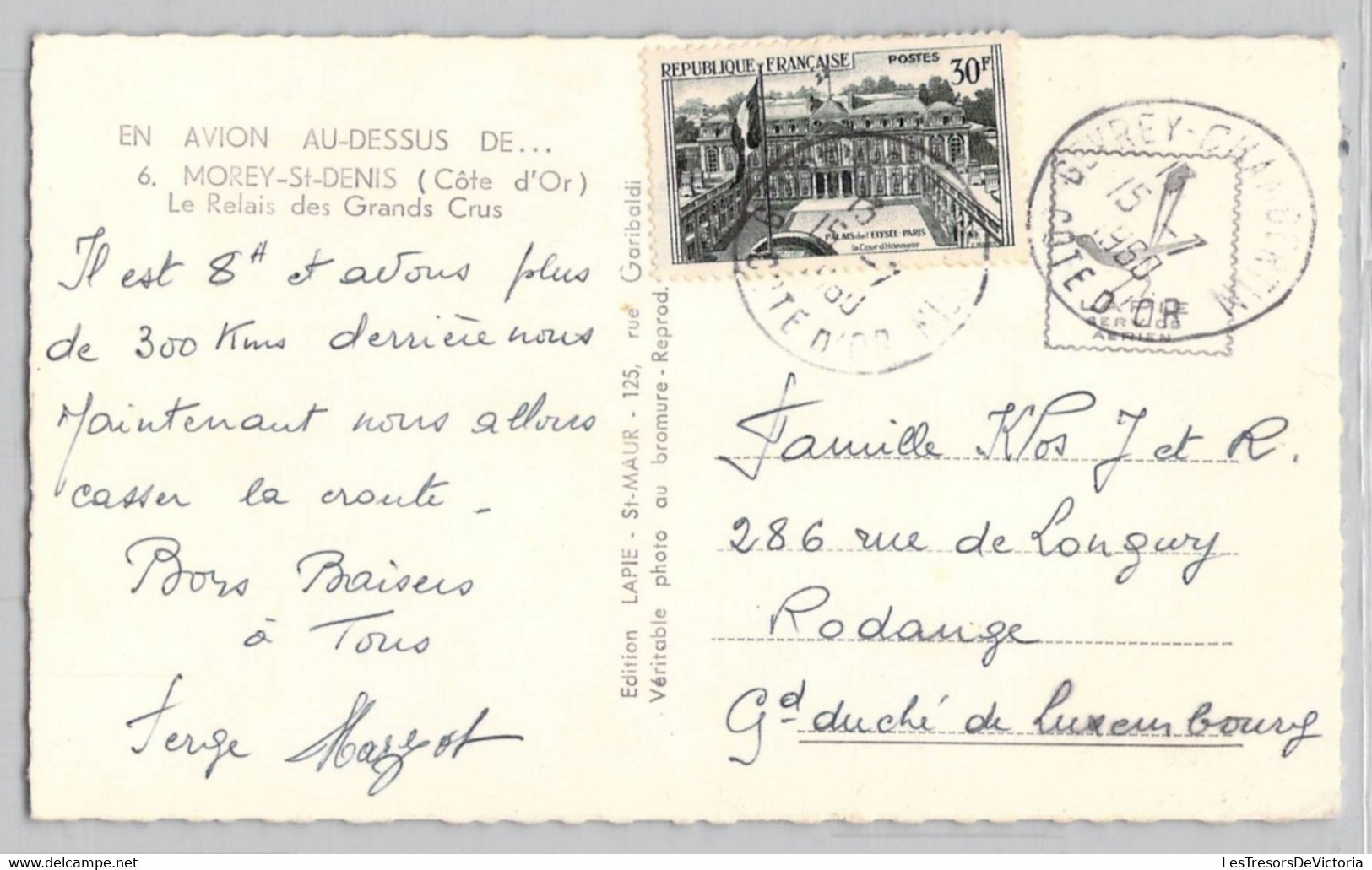 CPA France - En Avion Au Dessus De Morey Saint Denis - Côte D Or - Le Relais Des Grands Crus - Carte Photo - 1960 - Other & Unclassified