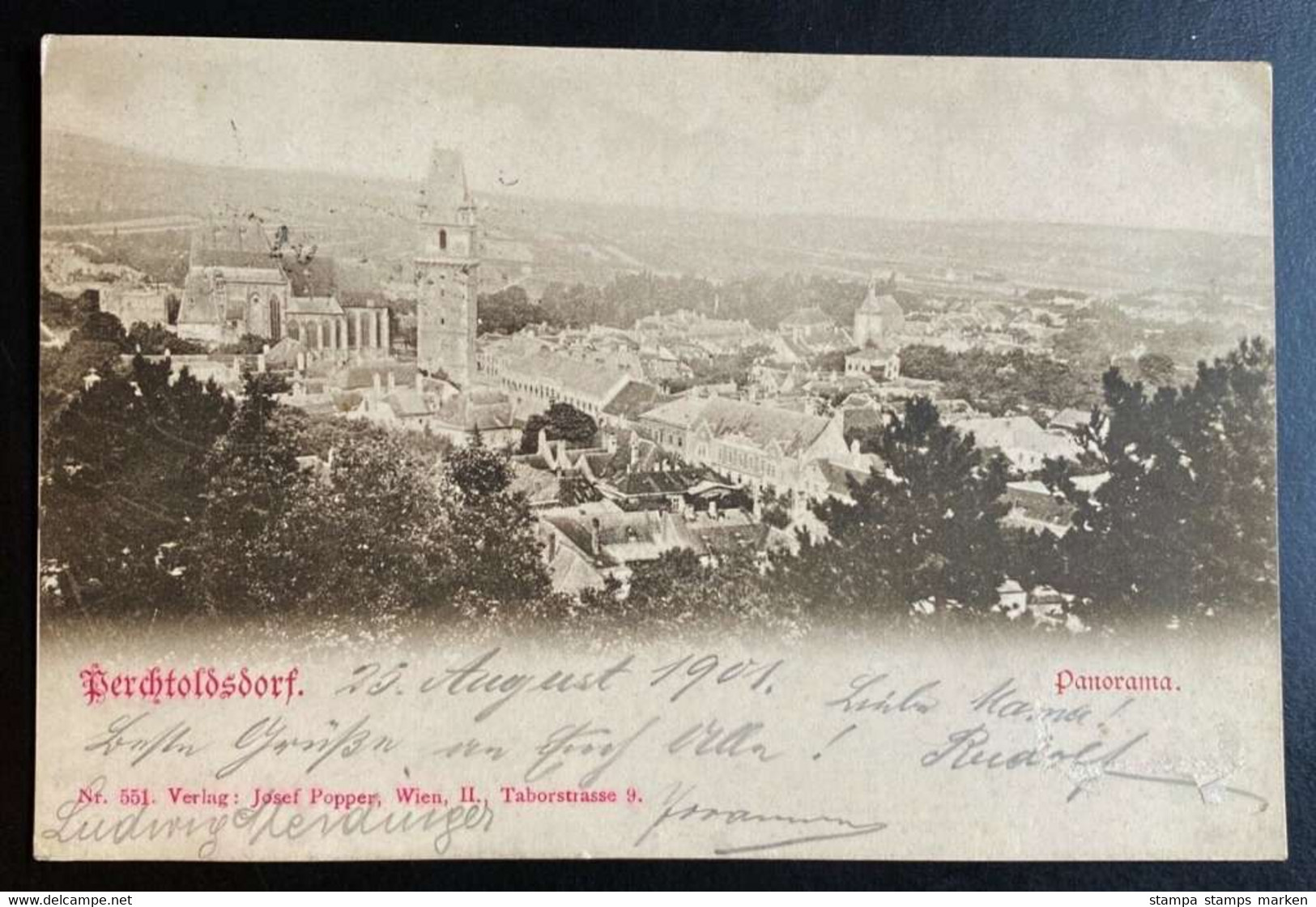 AK Litho PERCHTOLDSDORF Panorama Gestempelt Perchtoldsdorf Pottenbrunn 1901 - Perchtoldsdorf
