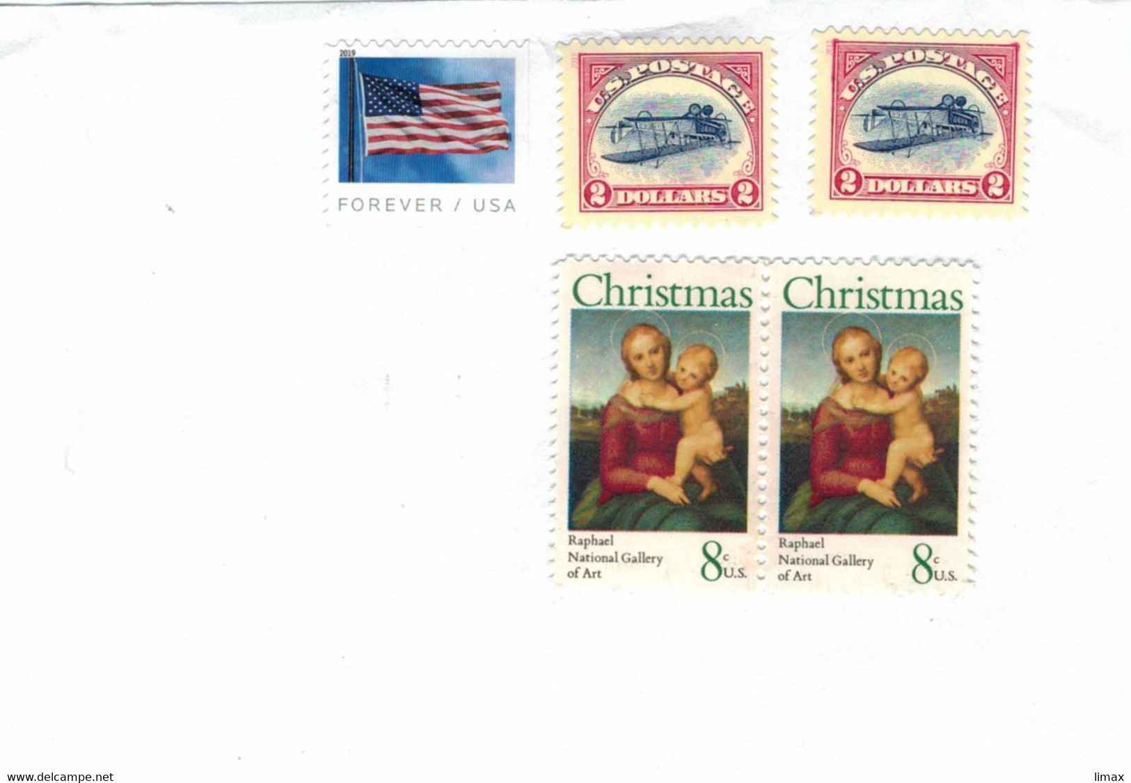 Unused On Letter - Auf Brief - Inverted Jenny Doppeldecker - Flagge Forever - Raphael National Gallery Of Art - Unused Stamps