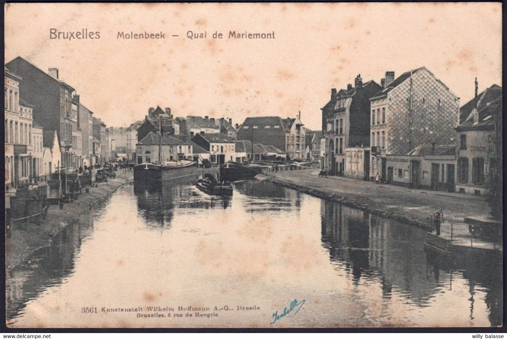 +++ CPA - MOLENBEEK - Quai De Mariemont - Péniche  // - Molenbeek-St-Jean - St-Jans-Molenbeek